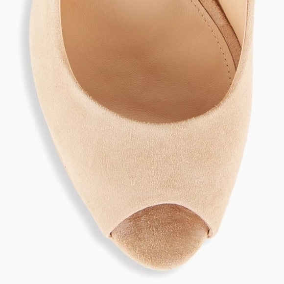NWOB Veronica Beard Dali Suede Peep-Toe Wedge Sandals. Sizes 7, 7.5